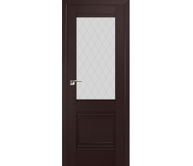 Дверь межкомнатная 2U темно-коричневый, стекло 4 мм ромб.
